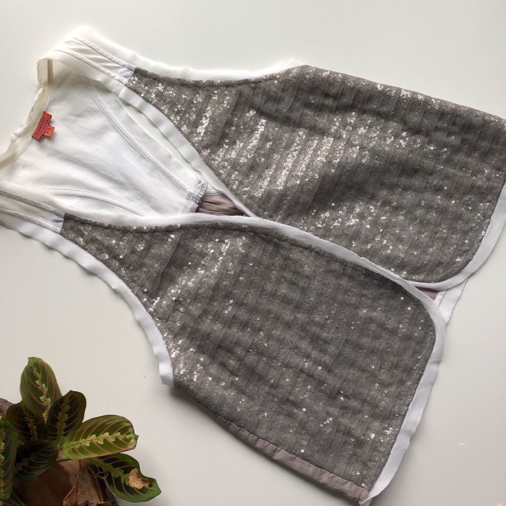 Chan Luu Designer Sequin Boho Festival Vest XS